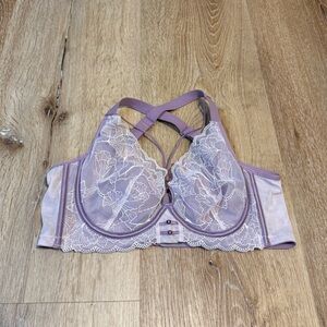 Lace Detail Purple Bra